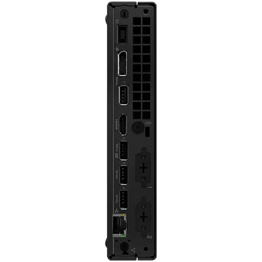 LENOVO ThinkCentre M70q Gen 6, Intel Core Ultra 5 225T, 16GB DDR5, 512GB SSD M.2, Front: 2x USB 3.2, 1x USB 3.2 C, 1x Audio/Mic, Back: 4x USB 3.2, DP, HDMI, RJ45 GbE, CIS, Spkr, WiFI 6E+BT 5.3, USB KB/Mouse, No OS, 3Yr - Slika 3