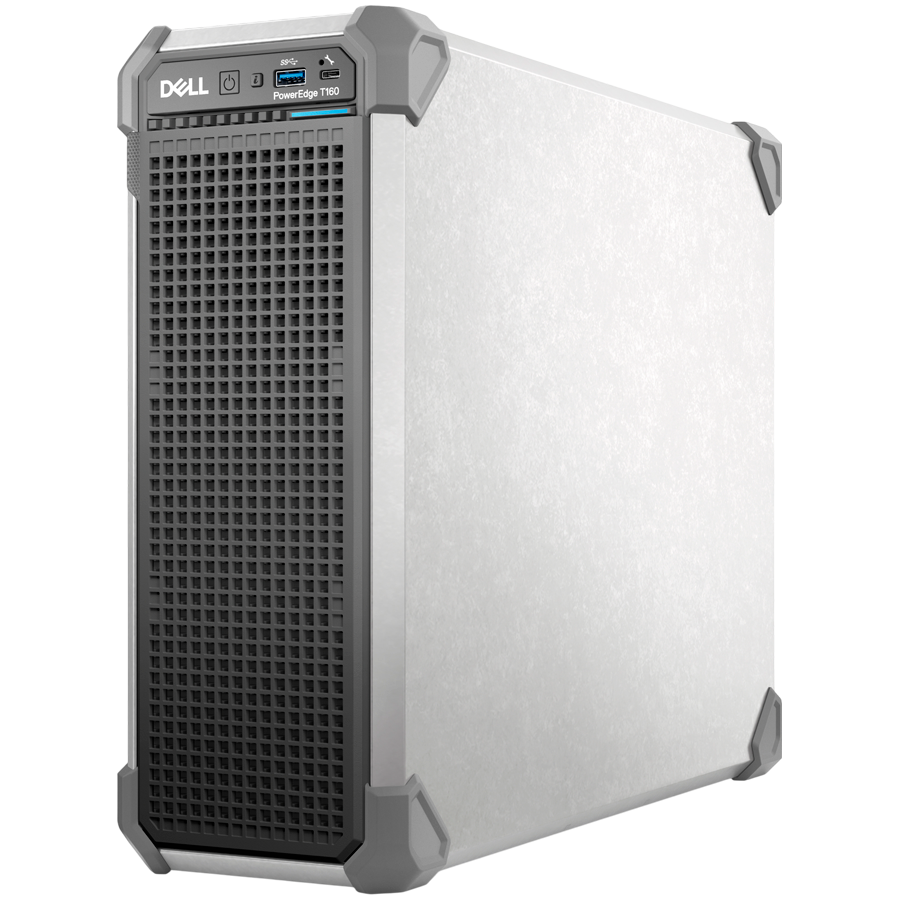 DELL EMC PowerEdge T160, 3x3.5"+ 2x2.5" Cabled HDD, Intel Xeon 6325P (3.5G, 4C/8T, 12MB, Turbo, 55W), 32GB UDIMM ECC 5600MT/s, 2x 480GB SSD SATA, PERC H355, iDRAC9 Enterprise, 300W PS, BCM 5720 DP 1Gb On-Board LOM, No OS, 3Y NBD