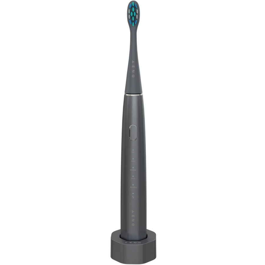 Wireless Tooth Brush, Grey, 3 Brush Heads, 1400mAh, Function: Soft, Clean, Massage, White, Sweep - Slika 2