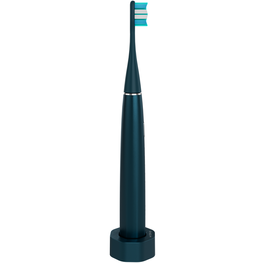 Wireless Tooth Brush, Navy Blue, 3 Brush Heads, 1400mAh, Function: Soft, Clean, Massage, White, Sweep - Slika 4