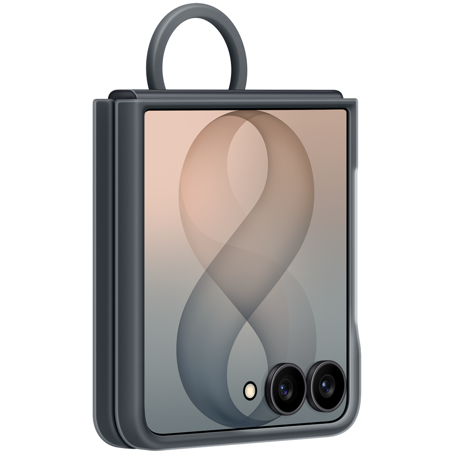 Samsung Galaxy Flip8 Silicone Ring Magnet Case Black - Slika 2