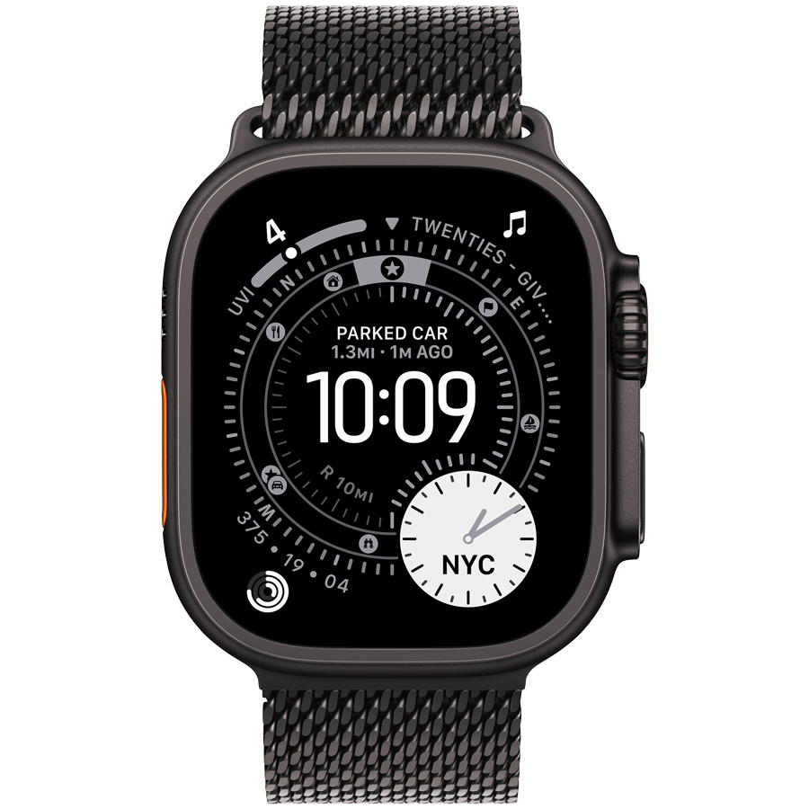 Apple Watch Ultra 3 Cellular 49mm Black Titanium Case with Black Titanium Milanese Loop - Medium - Slika 2