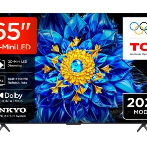 TCL 65"P8L 4K QLED Google TV;QD-Mini LED Dimming 144HzOnkyo 2.1, D.Atmos, D.Vision 450 nits