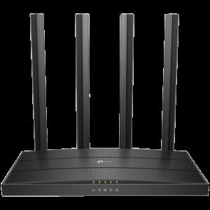 TP-Link Archer C6 AC1200 Wireless MU-MIMO Gigabit Router,867 Mbps at 5 GHz and 400 Mbps at 2.4 GHz band,1× Gigabit WAN Port,4× Gigabit LAN Ports, 1.2 GHz CPU,4×Fixed High-Performance Antennas,WPA3, Router/AP mode, Beamforming,Tether app,SPI firewall