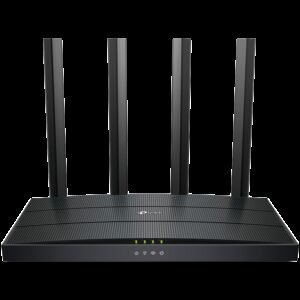 TP-Link Archer AX12 AX1500 Dual-Band Wi-Fi 6 Router, 300 Mbps at 2.4 GHz + 1201Mbps at 5 GHz, 4× Antennas, 1GHz Dual Core CPU, 1× G WAN Port + 3× G LAN Ports, 1024-QAM, OFDMA,Tether App,WPA3,AP Mode,IPv6 Support,IPTV, Beamforming,VPN server