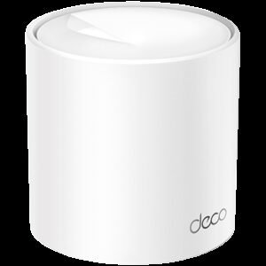TP-Link Deco X10 (1-pack) AX1500 Whole Home Mesh Wi-Fi 6 System, 300 Mbps at 2.4 GHz + 1201 Mbps at 5 GHz,Internal Antennas, 2× Gigabit Ports (WAN/LAN auto-sensing),Deco App, Router/AP Mode, IPv6, IPTV, Parental Controls, QoS, OFDMA, MU-MIMO, WPA3