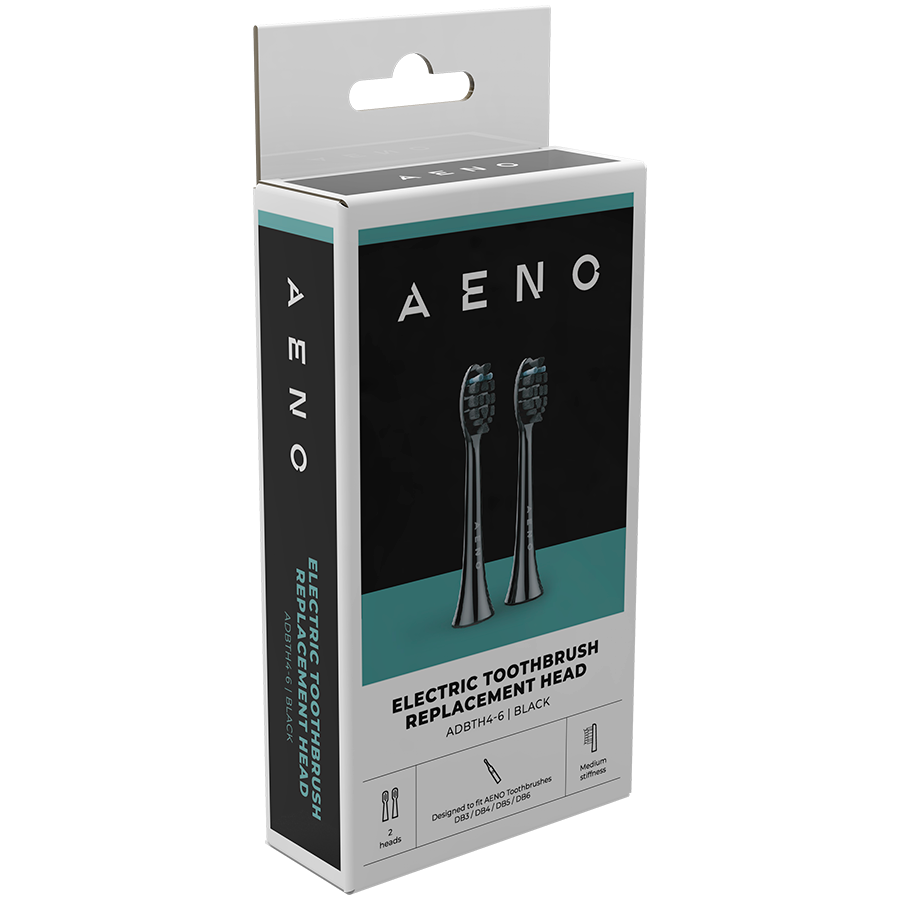 AENO Replacement toothbrush heads, Black, Dupont bristles, 2pcs in set (for ADB0004/ADB0006 and ADB0003/ADB0005) - Slika 4