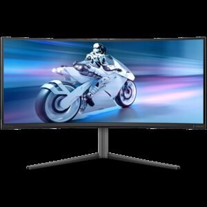 Philips Monitor Evnia 34M2C6500/00 34'' QD-OLED, 21:9, 3440x1440 (UltraWide QHD), 175Hz, 0.03ms, 250 cd/m² (SDR), 1000 cd/m² (HDR), 1,000,000:1, 2x HDMI 2.0, DisplayPort 1.4, 4x USB 3.2, Dark Slate Design, Adaptive-Sy