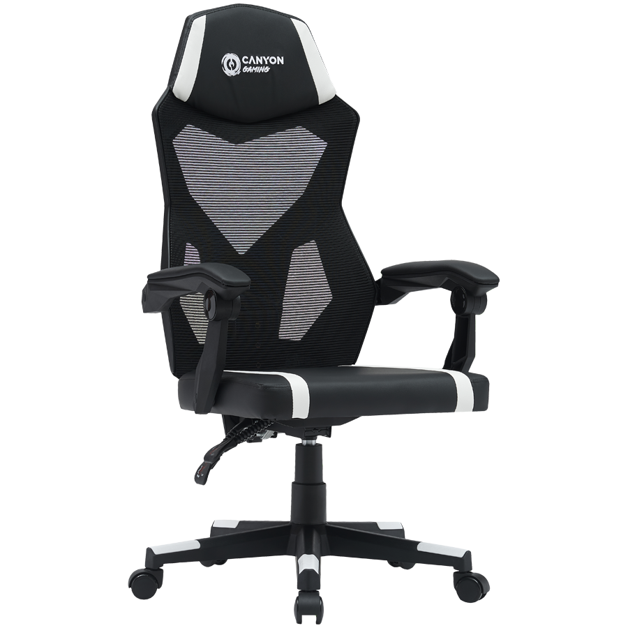CANYON gaming chair Flow MCH01 Mesh Black White - Slika 2