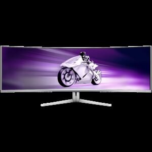 PHILIPS Evnia 8000 49M2C8900 QD-OLED curved gaming monitor 49'', 5120x1440 (Dual QHD), 1800R, 240Hz, 0.03ms, Adaptive Sync, FreeSync Premium Pro, G-Sync Compatible, HDR400, 2xHDMI, 1xDP, USB-C 3.2 Gen2 (PD 90W), USB Hub, Speakers, White