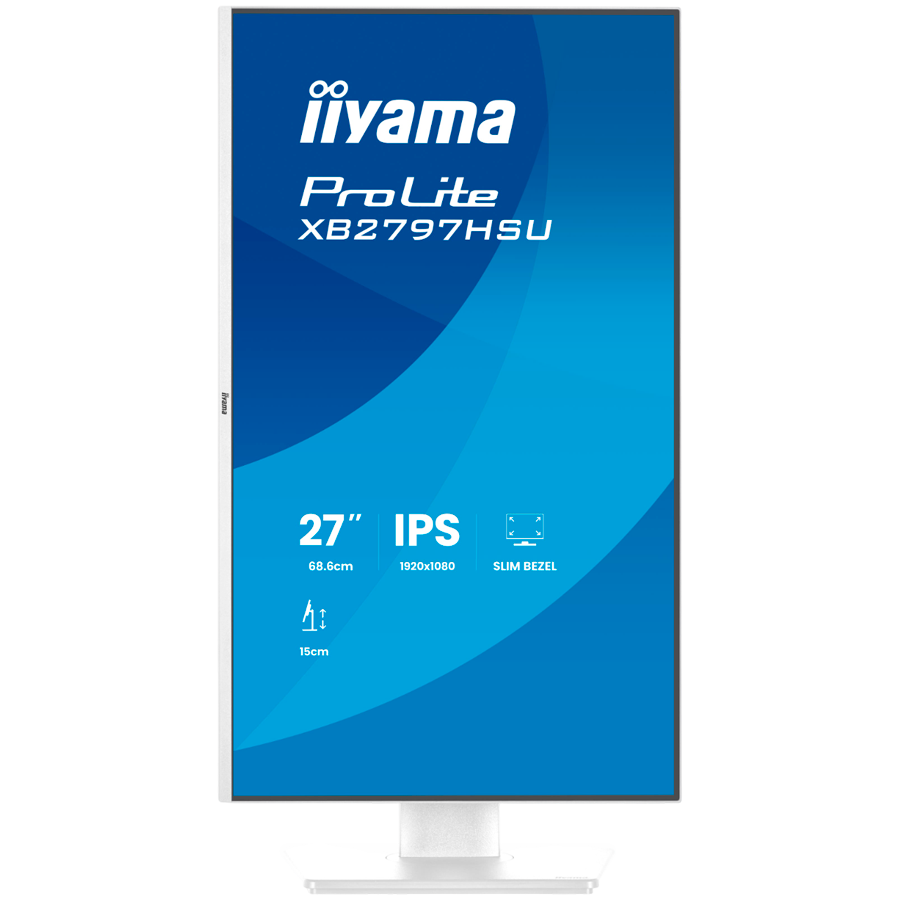 IIYAMA Prolite XB2797HSU-W1 Business Monitor - 68.6 cm (27"), FULL HD (1920x1080), IPS LED, 120Hz, 350 cd/m², matte / white - Slika 2