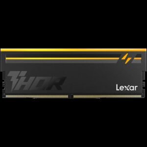 Lexar THOR 2.0 16GB DDR5 6000 CL36 1.3V Memory with heatsink and RGB lighting, Black Color, Single pack